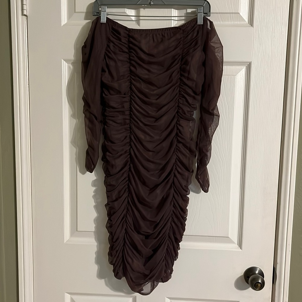 Fashion To Figure Plus Size Dress Size 0 Purple Sheer